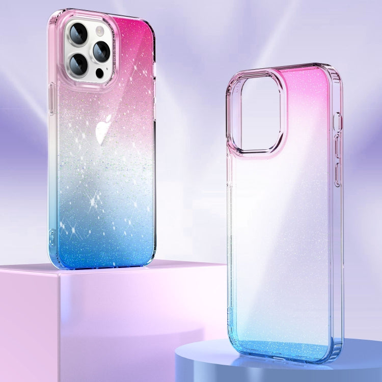 For iPhone 12 / 12 Pro Star Gradient Phone Case(Pink Blue) - iPhone 12 / 12 Pro Cases by buy2fix | Online Shopping UK | buy2fix