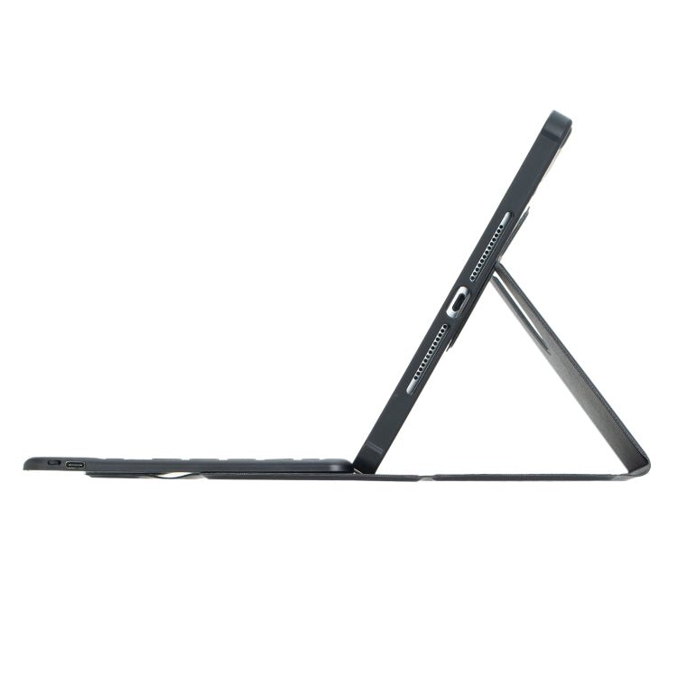 For iPad 11 2025 / 10th Gen 10.9 2022 F10B 360 Rotation Acrylic Transparent Bluetooth Keyboard Leather Case(Black) by buy2fix