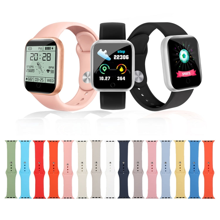 For Apple Watch Series 9&8&7 41mm / SE 3&SE 2&6&SE&5&4 40mm / 3&2&1 38mm Silicone Watch Band, Short Section (female)(Yellow) by buy2fix