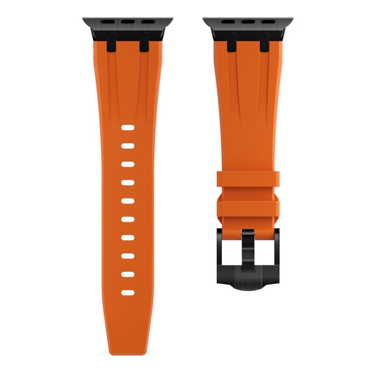 AP Silicone Watch Band For Apple Watch 7 41mm(Black Orange) by buy2fix