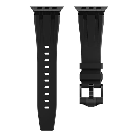 AP Silicone Watch Band For Apple Watch SE 2022 44mm(Black Black) by buy2fix