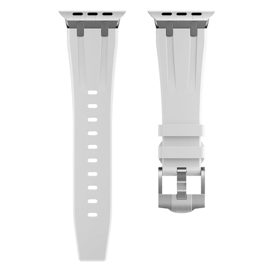 AP Silicone Watch Band For Apple Watch 5 40mm(Silver White) by buy2fix