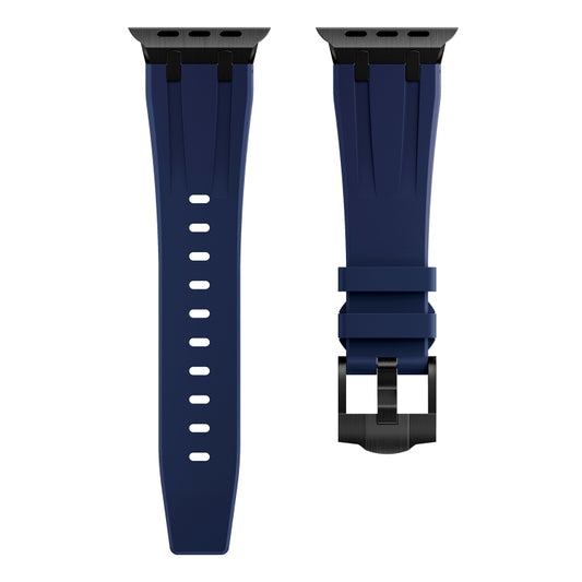 AP Silicone Watch Band For Apple Watch 38mm(Black Blue) by buy2fix