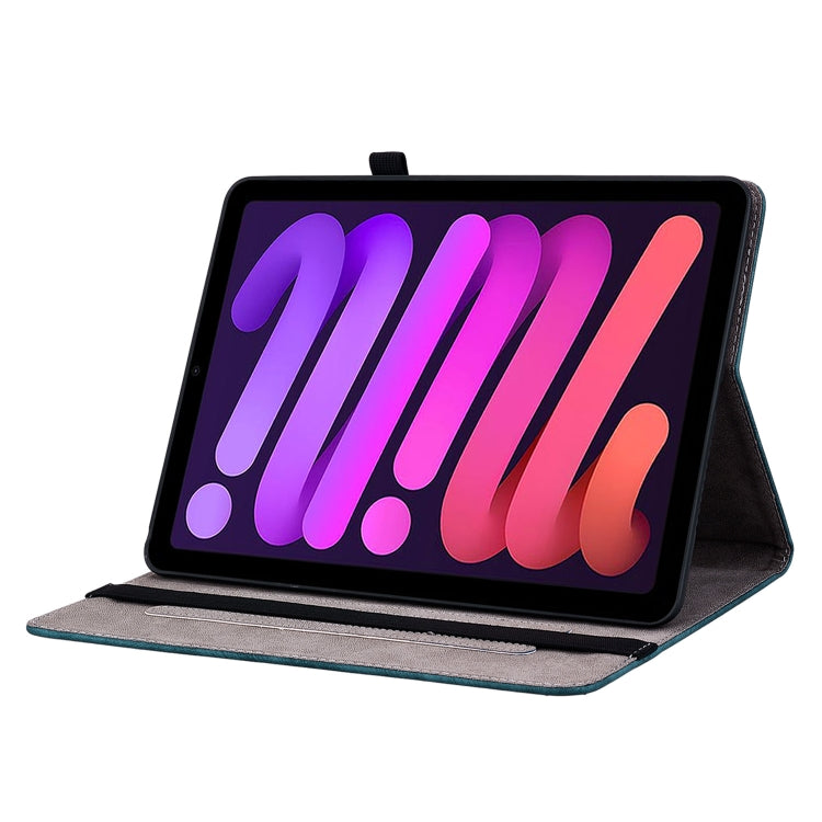 For iPad mini 2024 / mini 6 Butterfly Rose Embossed Leather Smart Tablet Case(Dark Blue) - iPad mini 6 Cases by buy2fix | Online Shopping UK | buy2fix