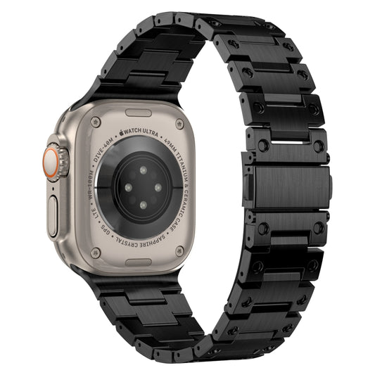 Double Rows Metal Watch Band For Apple Watch SE 40mm(Black) by buy2fix