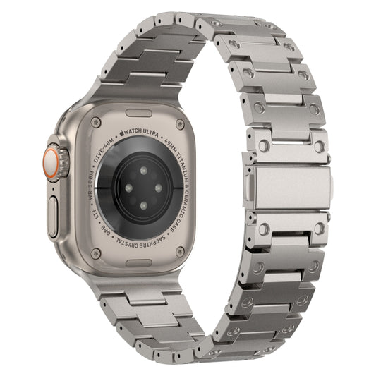 Double Rows Metal Watch Band For Apple Watch 3 42mm(Titanium) by buy2fix