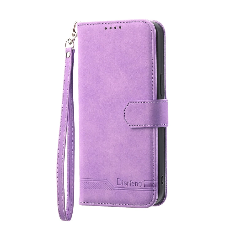 For Huawei nova 11 Dierfeng Dream Line TPU Hybrid PU Leather Phone Case(Purple) - Huawei Cases by buy2fix | Online Shopping UK | buy2fix