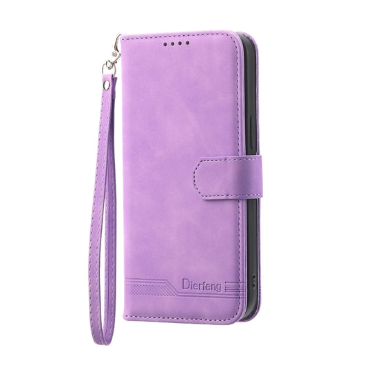 For Huawei nova 11 Dierfeng Dream Line TPU Hybrid PU Leather Phone Case(Purple) by buy2fix
