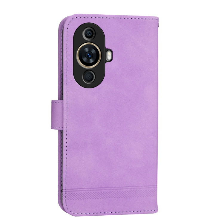 For Huawei nova 11 Dierfeng Dream Line TPU Hybrid PU Leather Phone Case(Purple) - Huawei Cases by buy2fix | Online Shopping UK | buy2fix