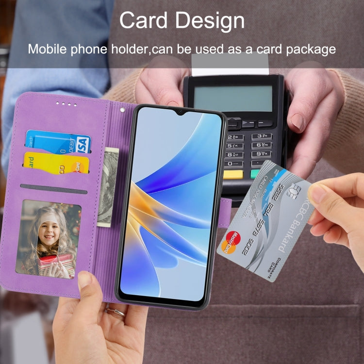 For Huawei nova 11 Dierfeng Dream Line TPU Hybrid PU Leather Phone Case(Purple) - Huawei Cases by buy2fix | Online Shopping UK | buy2fix