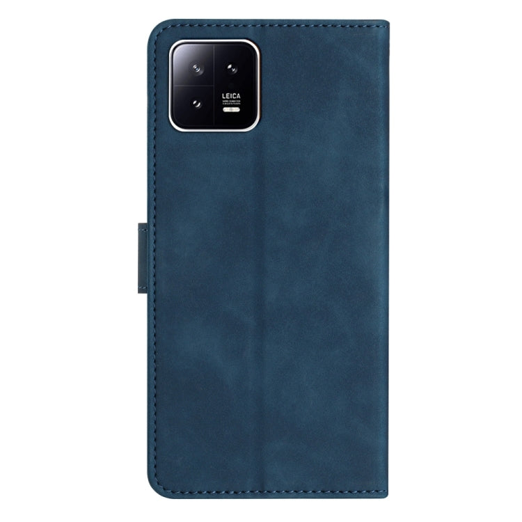 For Xiaomi 13 Pro Seven Butterflies Embossed Leather Phone Case(Blue) - Xiaomi Cases by buy2fix | Online Shopping UK | buy2fix