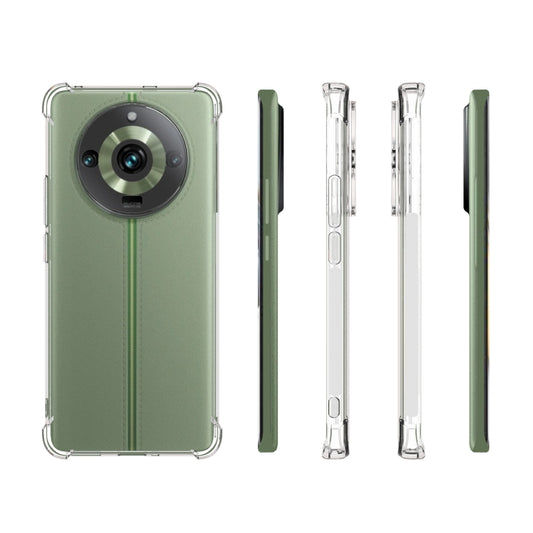 For Realme 11 Pro+ 5G Shockproof Non-slip Thickening TPU Phone Case(Transparent) by buy2fix