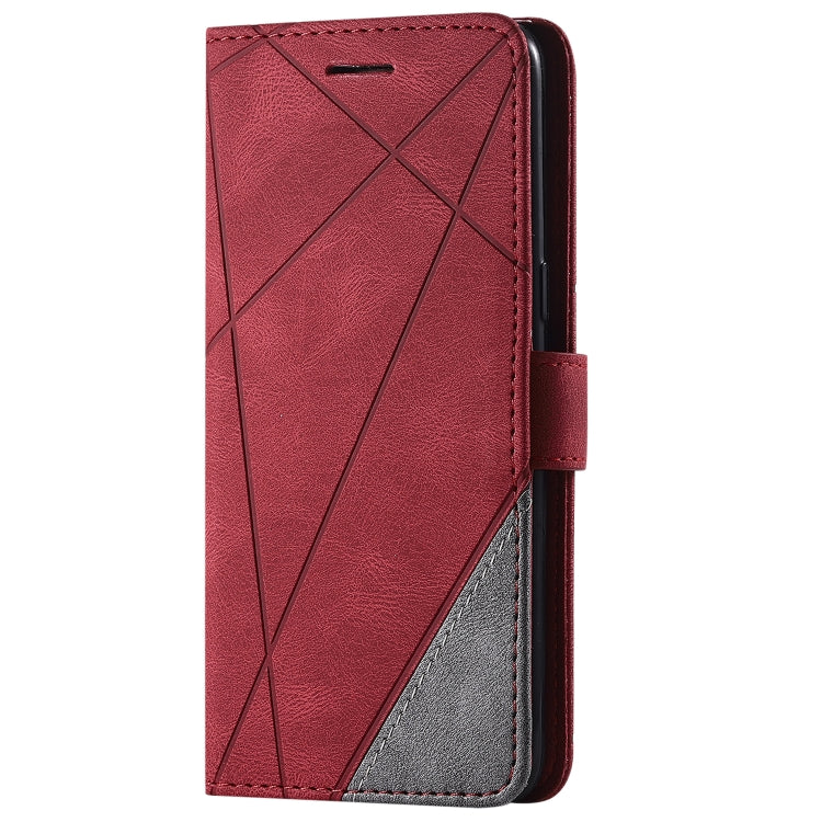 For Samsung Galaxy S8 Skin Feel Splicing Horizontal Flip Leather Case with Holder & Card Slots & Wallet & Photo Frame(Red) - Galaxy Phone Cases by buy2fix | Online Shopping UK | buy2fix