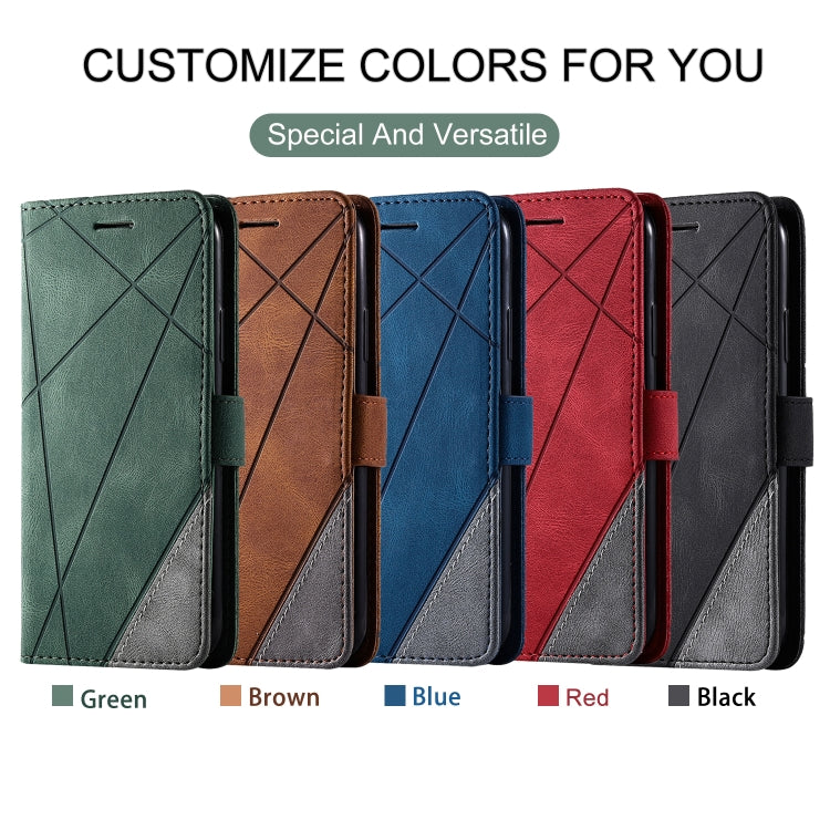 For Samsung Galaxy S8 Skin Feel Splicing Horizontal Flip Leather Case with Holder & Card Slots & Wallet & Photo Frame(Red) - Galaxy Phone Cases by buy2fix | Online Shopping UK | buy2fix