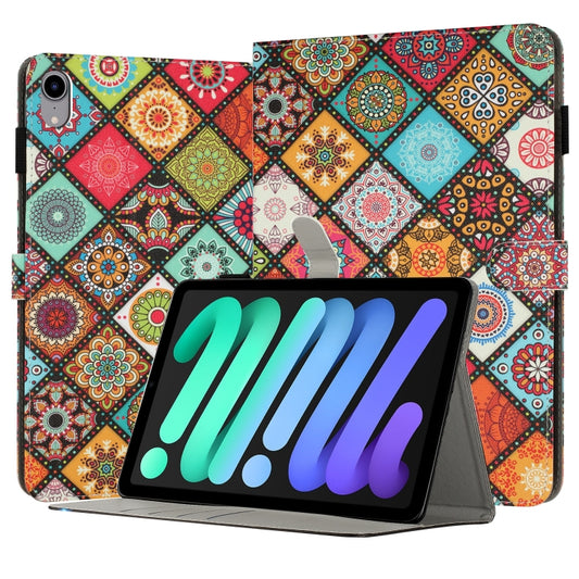 For iPad mini 6 / mini 2024 Painted Leather Smart Tablet Case(Ethnic Style) - iPad mini 6 Cases by buy2fix | Online Shopping UK | buy2fix