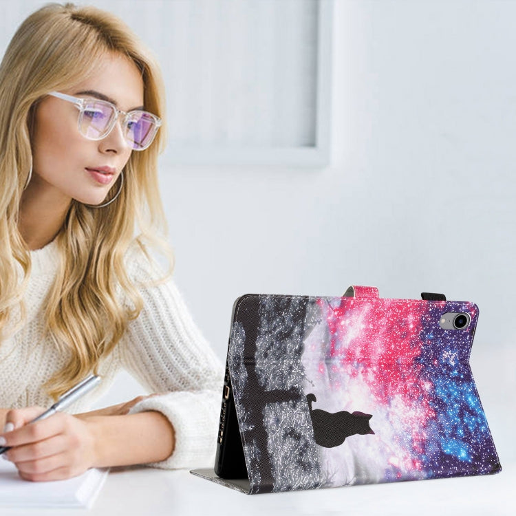 For iPad 2025 / 2022 Painted Leather Smart Tablet Case(Starry Sky Cat) - iPad 2025 / 2022 Cases by buy2fix | Online Shopping UK | buy2fix