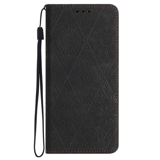For Samsung Galaxy S23 5G Ethnic Embossed Adsorption Leather Phone Case(Black) by buy2fix
