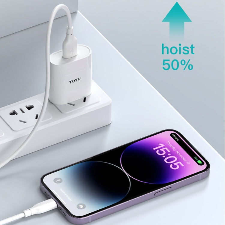 TOTU CB-3 Series USB-C / Type-C to USB-C / Type-C Fast Charge Data Cable, Length:1m(White) - USB-C & Type-C Cable by TOTUDESIGN | Online Shopping UK | buy2fix
