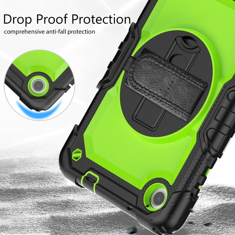 For Lenovo Tab M8 4th Gen Silicone Hybrid PC Tablet Case with Shoulder Strap(Yellow Green PC) - Lenovo by buy2fix | Online Shopping UK | buy2fix