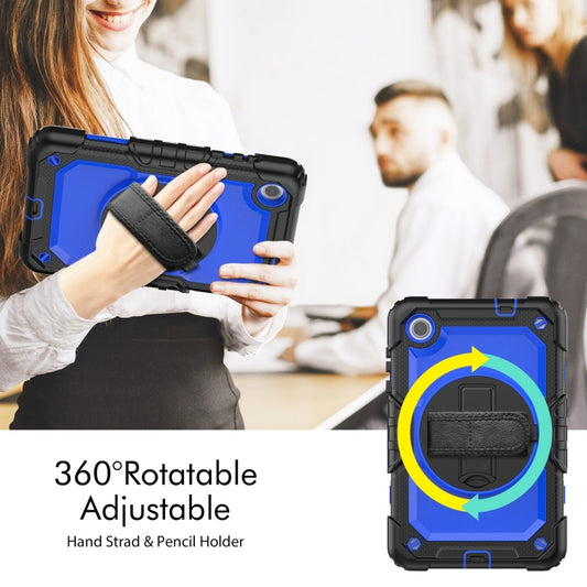 For Lenovo Tab M8 4th Gen Silicone Hybrid PC Tablet Case with Shoulder Strap(Blue PC) by buy2fix