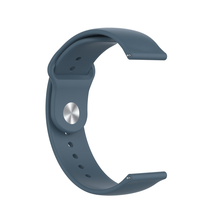 18mm Universal Reverse Buckle Wave Silicone Watch Band, Size:S(Blue) - Watch Bands by buy2fix | Online Shopping UK | buy2fix
