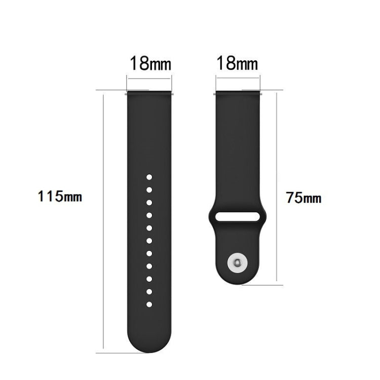 18mm Universal Reverse Buckle Wave Silicone Watch Band, Size:S(Blue) - Watch Bands by buy2fix | Online Shopping UK | buy2fix