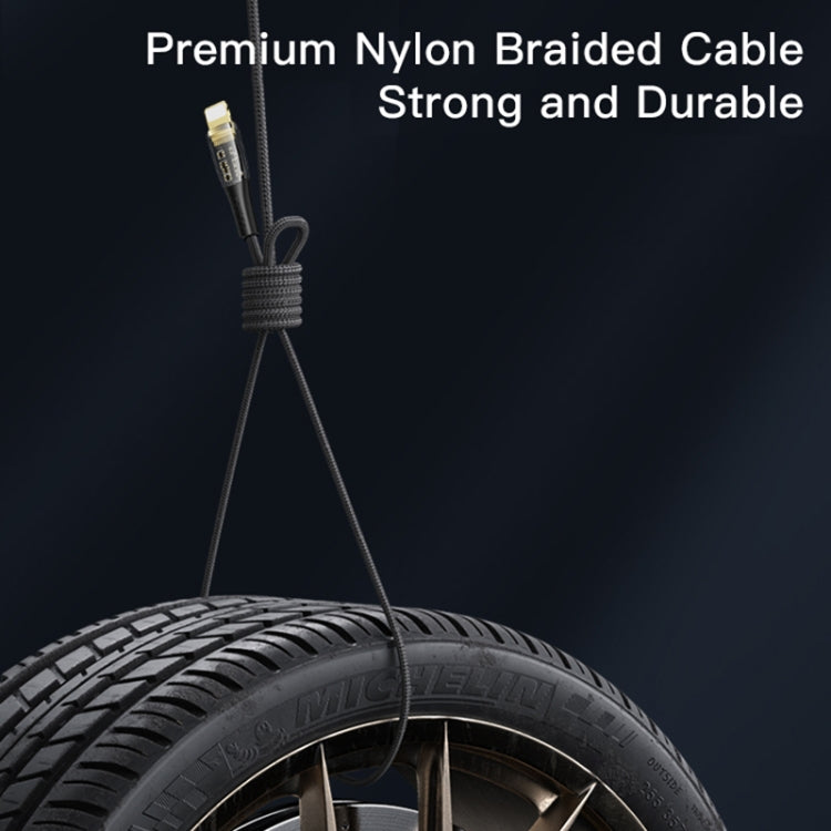YESIDO CA102 PD 20W USB-C / Type-C to 8 Pin Braided Charging Data Cable, Length:2m(Black) - 2 in 1 Cable by Yesido | Online Shopping UK | buy2fix