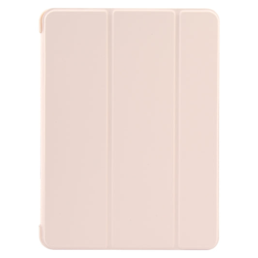 For iPad 10.9 2022 / Air 5 / Air 4 GEBEI 3-folding Holder Shockproof Flip Leather Tablet Case(Pink) - iPad Air (2022) / (2020) 10.9 Cases by GEBEI | Online Shopping UK | buy2fix