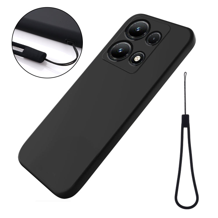 For Infinix Note 30i Pure Color Liquid Silicone Shockproof Phone Case(Black) - Infinix Cases by buy2fix | Online Shopping UK | buy2fix
