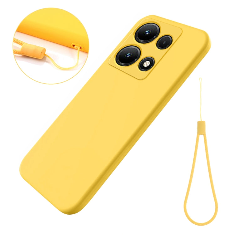 For Infinix Note 30i Pure Color Liquid Silicone Shockproof Phone Case(Yellow) - Infinix Cases by buy2fix | Online Shopping UK | buy2fix
