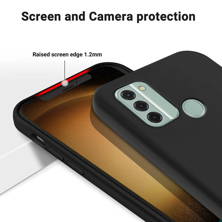 For Nokia C31 Pure Color Liquid Silicone Shockproof Phone Case(Black) - Nokia Cases by buy2fix | Online Shopping UK | buy2fix