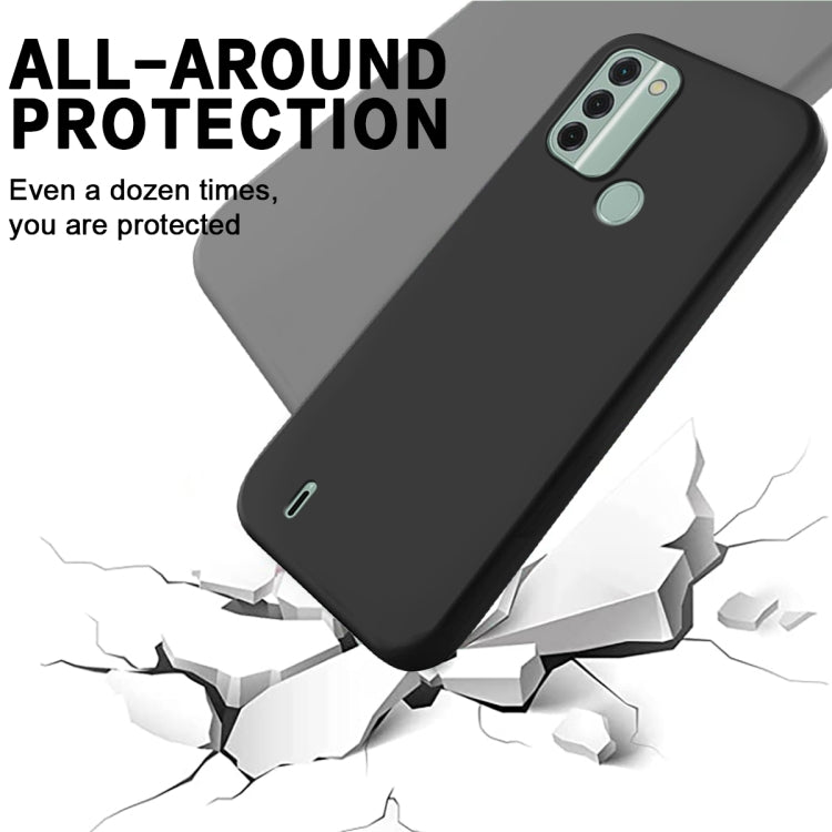 For Nokia C31 Pure Color Liquid Silicone Shockproof Phone Case(Black) - Nokia Cases by buy2fix | Online Shopping UK | buy2fix