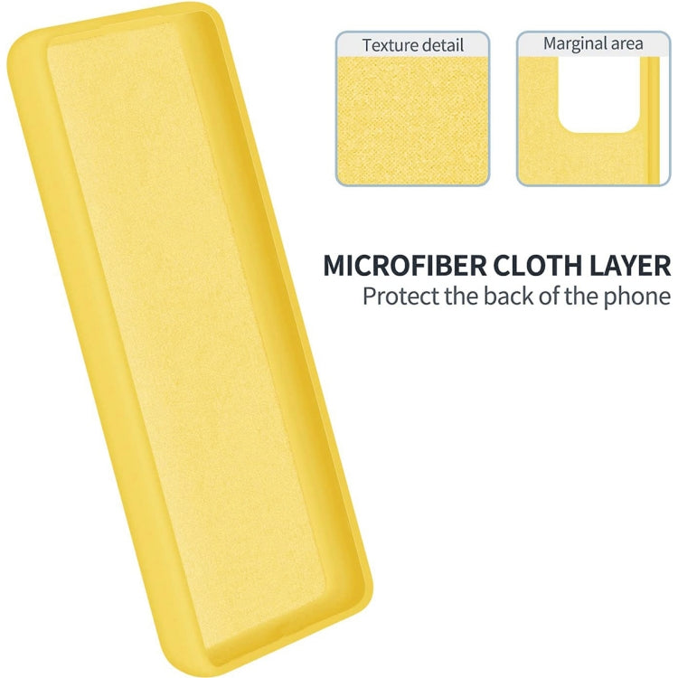 For Nokia C31 Pure Color Liquid Silicone Shockproof Phone Case(Yellow) - Nokia Cases by buy2fix | Online Shopping UK | buy2fix