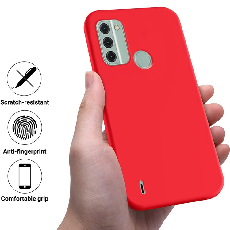 For Nokia C31 Pure Color Liquid Silicone Shockproof Phone Case(Red) - Nokia Cases by buy2fix | Online Shopping UK | buy2fix