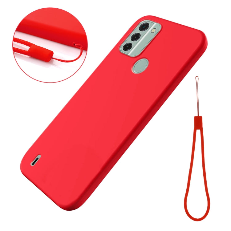 For Nokia C31 Pure Color Liquid Silicone Shockproof Phone Case(Red) - Nokia Cases by buy2fix | Online Shopping UK | buy2fix