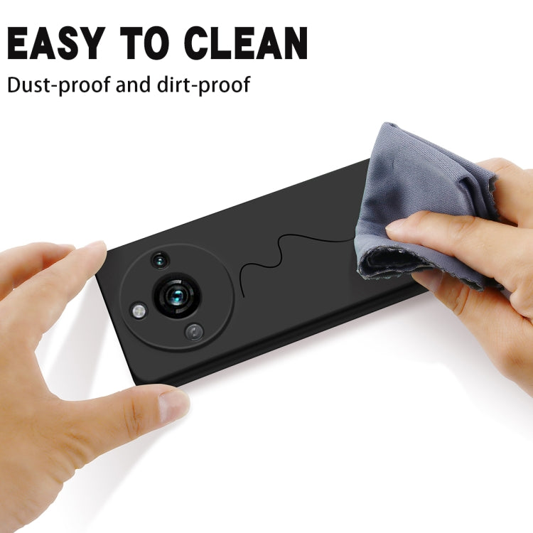 For Realme 11 Pro / 11 Pro+ Solid Color Liquid Silicone Dropproof Full Coverage Phone Case(Black) by buy2fix