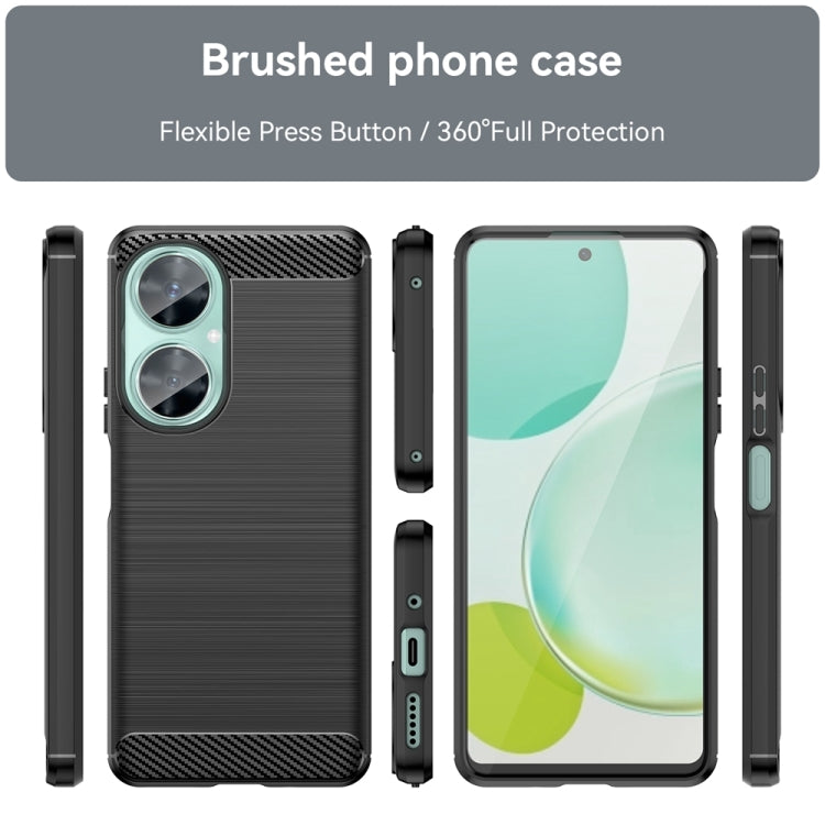 For Huawei nova 11i Brushed Texture Carbon Fiber TPU Phone Case(Black) - Huawei Cases by buy2fix | Online Shopping UK | buy2fix