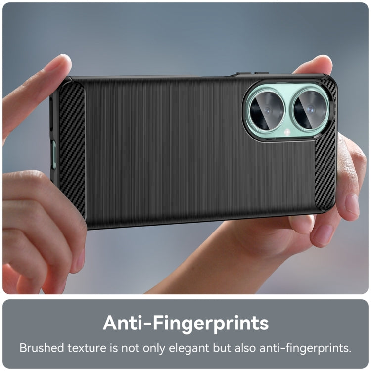 For Huawei nova 11i Brushed Texture Carbon Fiber TPU Phone Case(Black) - Huawei Cases by buy2fix | Online Shopping UK | buy2fix