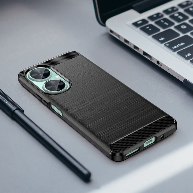 For Huawei nova 11i Brushed Texture Carbon Fiber TPU Phone Case(Black) - Huawei Cases by buy2fix | Online Shopping UK | buy2fix