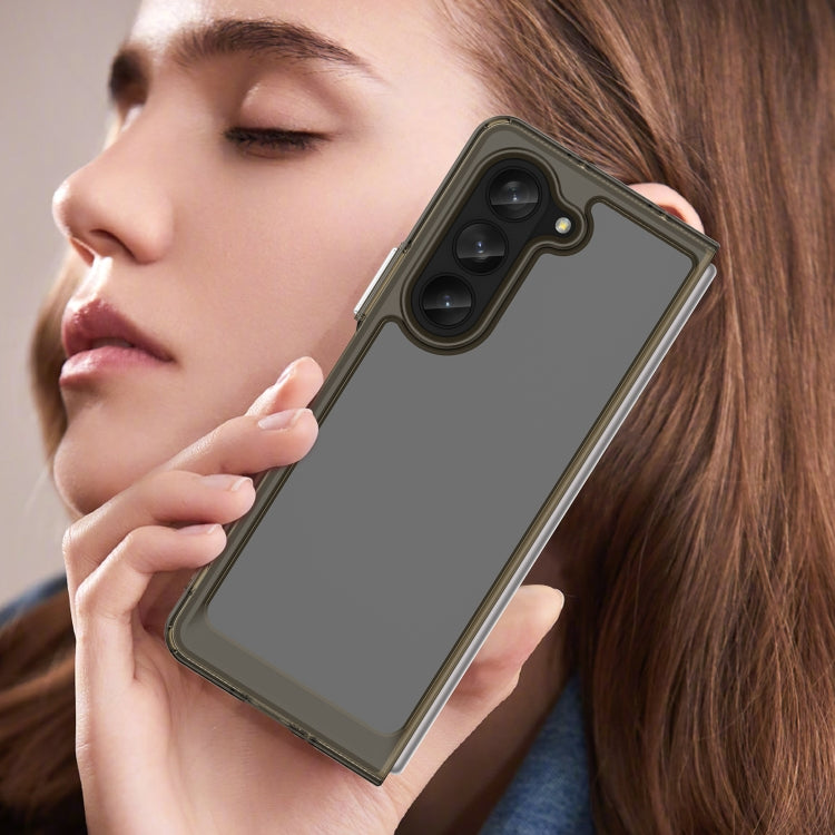 For Samsung Galaxy Z Fold5 Colorful Series Acrylic + TPU Phone Case(Transparent Grey) by buy2fix