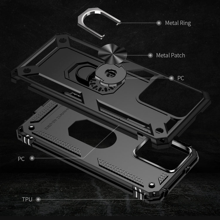 For Xiaomi Redmi Note 12 4G Global Shockproof TPU + PC Phone Case with Holder(Black) by buy2fix