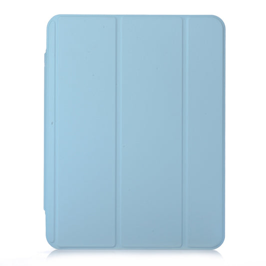 For iPad 10.2 2021 / 2020 / 10.5 3-Fold Lock Buckle Leather Smart Tablet Case(Sky Blue) by buy2fix