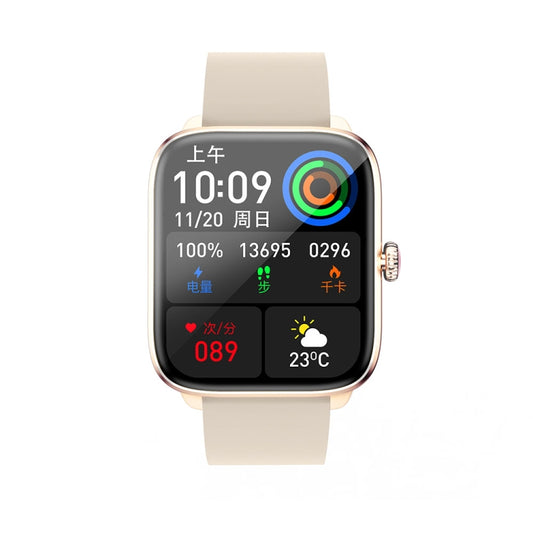 T20 1.96 inch IP67 Waterproof Silicone Band Smart Watch, Supports Dual-mode Bluetooth Call / Heart Rate Monitoring(Gold) by buy2fix