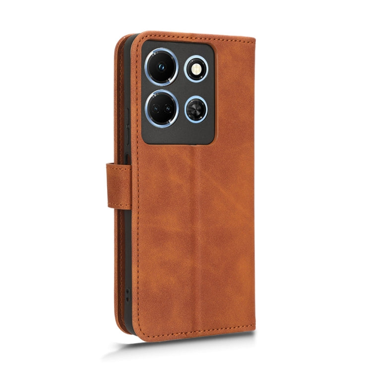 For Infinix Note 30 5G Skin Feel Magnetic Flip Leather Phone Case(Brown) - Infinix Cases by buy2fix | Online Shopping UK | buy2fix