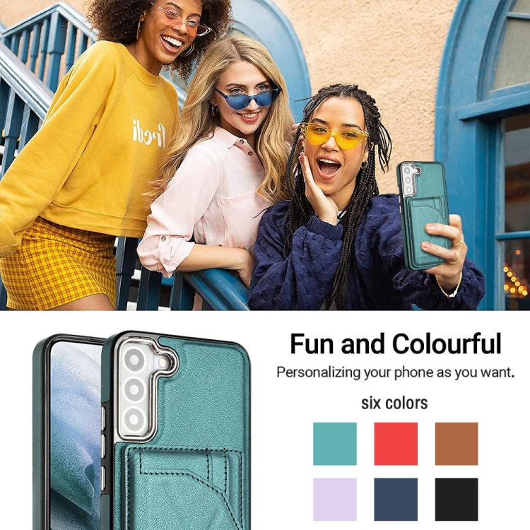 For Samsung Galaxy S23 Shockproof Leather Phone Case with Card Holder(Green) by buy2fix