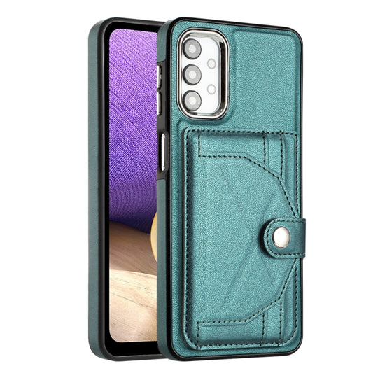 For Samsung Galaxy A32 5G Shockproof Leather Phone Case with Card Holder(Green) by buy2fix