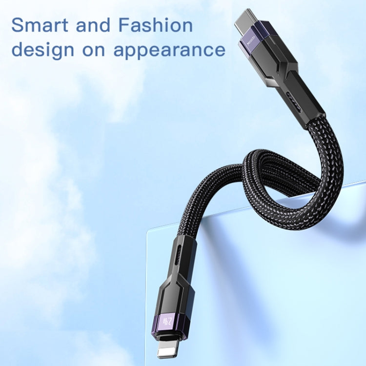 YESIDO CA107 1.2m 2.4A USB-C / Type-C to 8 Pin OD0.6 Charging Data Cable(Black+Blue) - 2 in 1 Cable by Yesido | Online Shopping UK | buy2fix