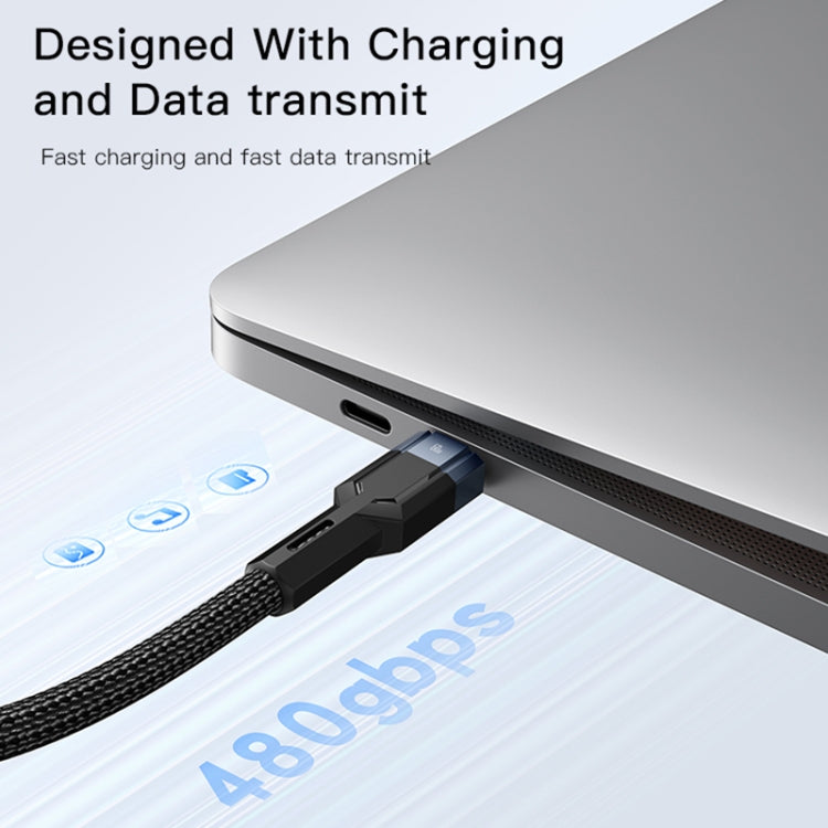 YESIDO CA108 1.2m 60W USB-C / Type-C to Type-C OD0.6 Charging Data Cable(Black+Blue) - USB-C & Type-C Cable by Yesido | Online Shopping UK | buy2fix