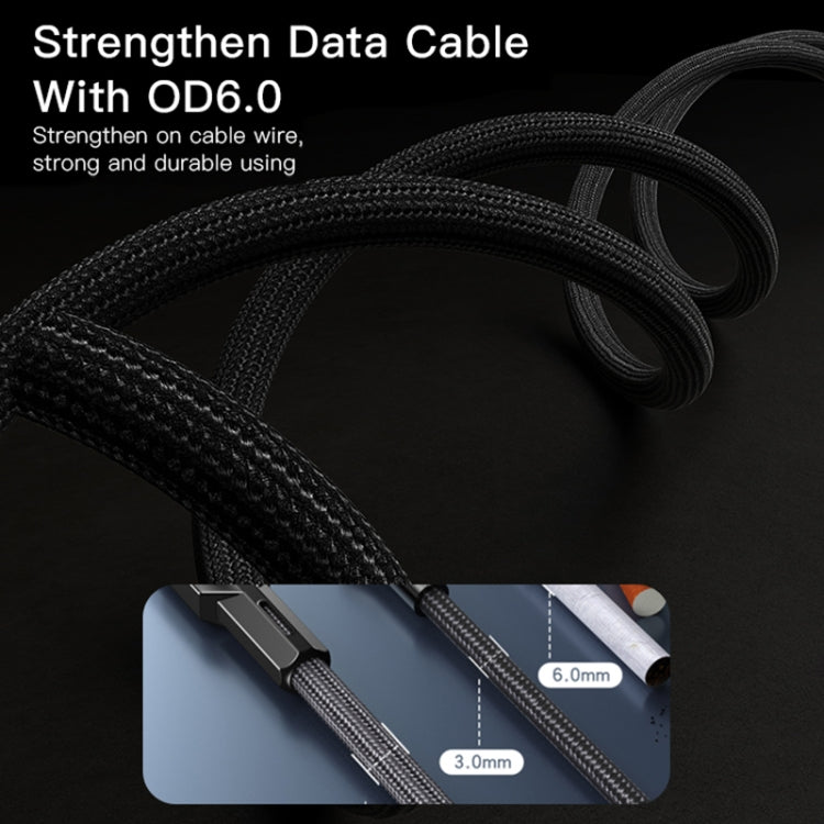 YESIDO CA108 1.2m 60W USB-C / Type-C to Type-C OD0.6 Charging Data Cable(Black+Blue) - USB-C & Type-C Cable by Yesido | Online Shopping UK | buy2fix