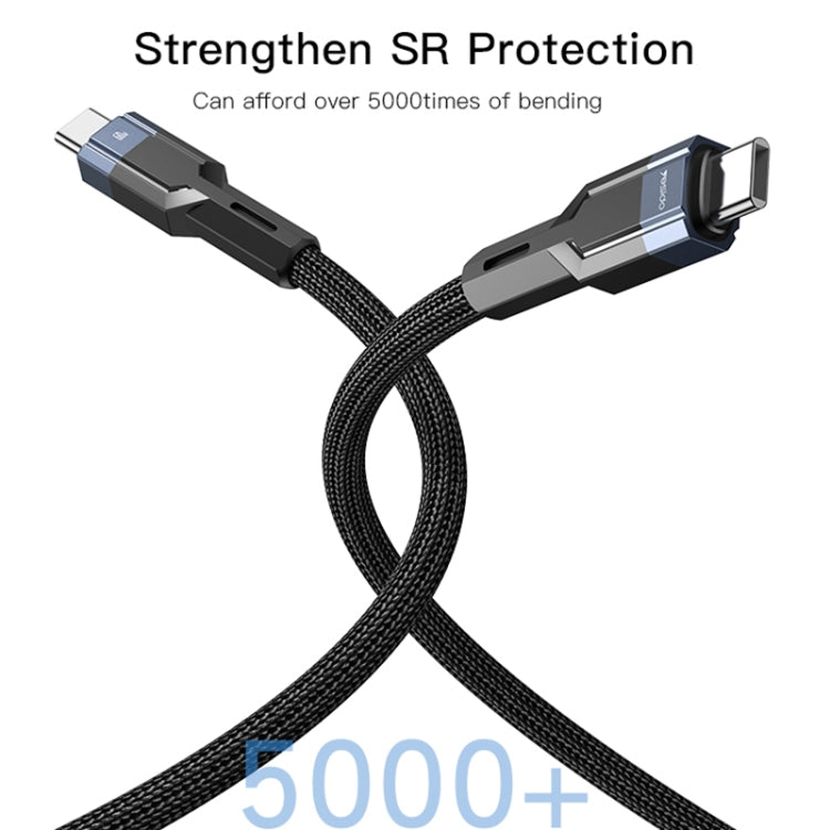YESIDO CA108 1.2m 60W USB-C / Type-C to Type-C OD0.6 Charging Data Cable(Black+Blue) - USB-C & Type-C Cable by Yesido | Online Shopping UK | buy2fix